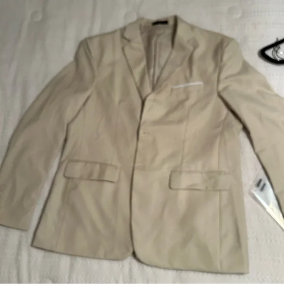 Men's Cream/Beige Workwear Office Career Neutral Blazer Size L Officecore - Picture 4 of 6